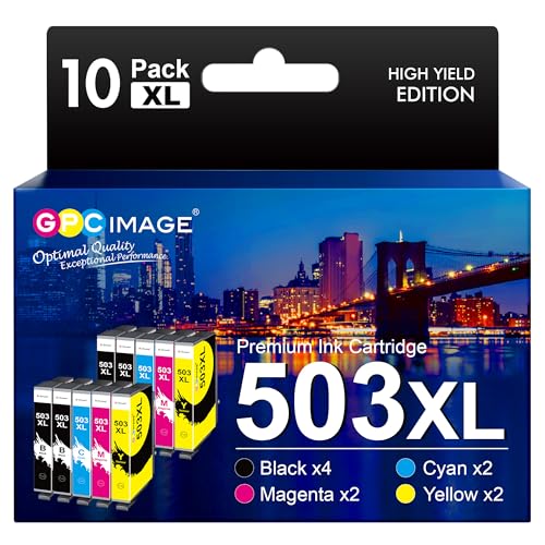GPC IMAGE 503XL Patronen Kompatible für Epson 503XL Multipack 503 XL 503 für Epson XP 5200 Druckerpatronen XP5200 WF 2960 WF-2960DWF WF2960 WF2960WDF WF-2965 WF2965 WF-2965DWF XP-5205 (10er-Pack)