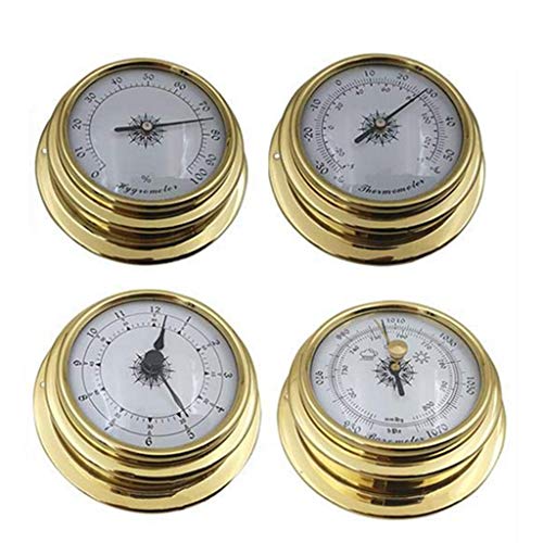 4 Zoll 4 Teile/satz Thermometer Hygrometer Barometer Uhren Uhr Kupfer Für Shell Marine Für Barograph