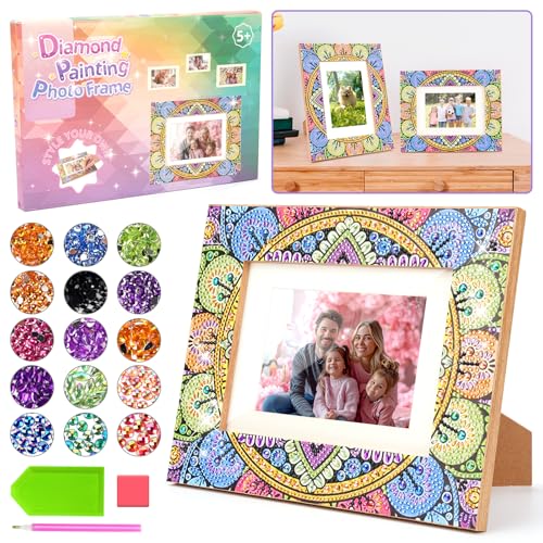 Basteln Mädchen 5 6 8 10 Jahre: Diamond Painting Mosaik Bastelset Kinder Mädchen 6-7-8 Jahre Geburtstag Geschenke für Mädchen 8 9 10 11 Jahren DIY Bilderrahmen Geschenk Spielzeug ab 5-12 Jahre Mädchen