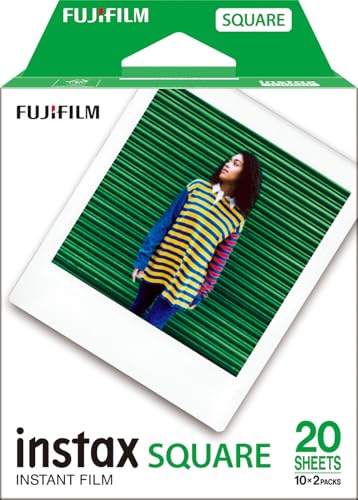 INSTAX Square ISO 800 Film with White Border, 2 X 10 Shot Pack