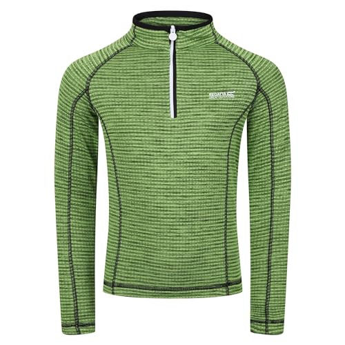 Regatta Jungen Berley Unterhemd mit halbem Reißverschluss T-Shirt, Jasminegreen, 5-6 Jahre