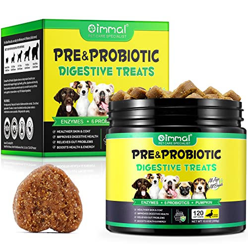 Probiotische Kausnacks für die Verdauung, 120 Stück, probiotisches Kraftpaket für eine harmonische Verdauung, Hautkomfort, Allergielinderung, Stärkung des Immunsystems – ideal für Hunde
