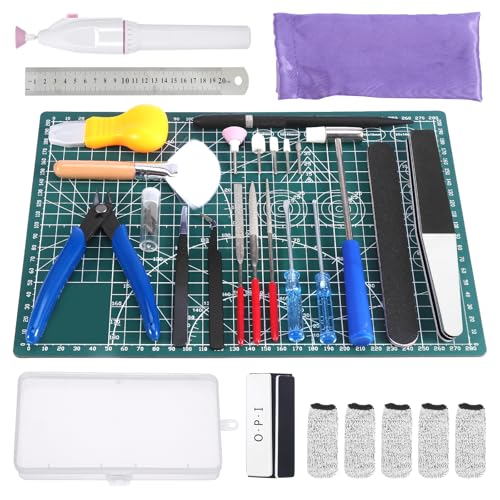 Roxanex 29 Stück Modellbau-Werkzeugsatz, Hobby Bauwerkzeug Set Modellbau-Werkzeugsatz Basic Tools Bastelset für Gundam Auto Modellbau Reparieren und Befestigen