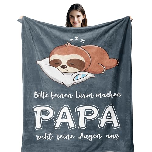 Vatertagsgeschenk für Papa, Papa Geschenk, Papa Geschenk Geburtstag, Geschenke für Papa, Vater Geschenk, Bester Papa Geschenke, Geschenke für Papa von Tochter Sohn, Vatertag Papa Decke 150X130CM