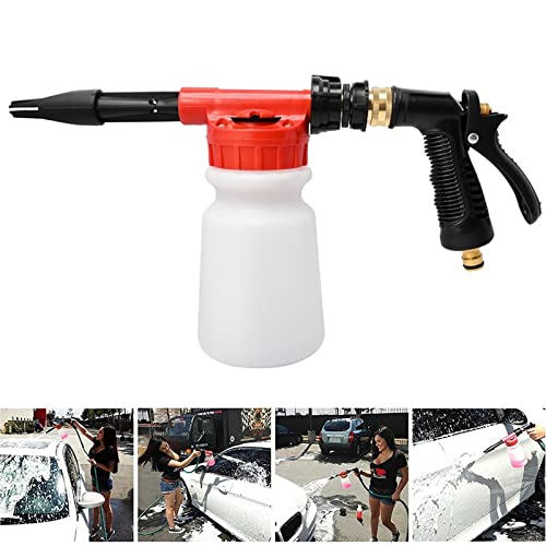 Youool Auto-Schaumpistole 900 ml, 2 in 1 Einstellbar Schaumlanze, Auto Cleaning Foam Gun Schaumkanone Gartenschlauch Anschließen zur Reinigung von Auto-und Motorradgärten Verwendet