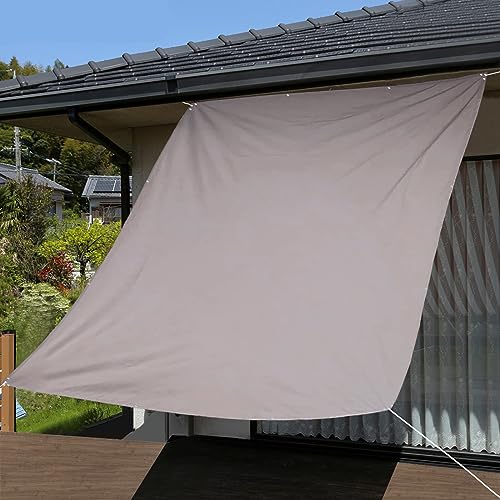 Wetterbeständige Balkonabdeckung für den Außenbereich, 130 x 400 cm, für Gartenzaun, Terrasse und Hinterhof, hellgrau, UV-geschützt und langlebig, Sichtschutz für Wohnräume im Freien
