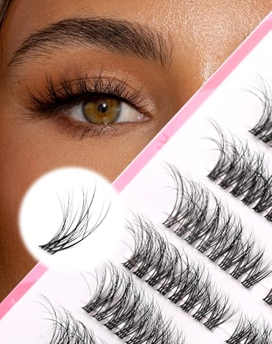 Cat Eye Wimpern-Cluster Wispy D Curl Cluster Wimpernextensions Mink Volumen Wimpern-Cluster DIY Fluffy Wimpern-Cluster zu Hause Natürliche Einzelwimpern 7 Paare