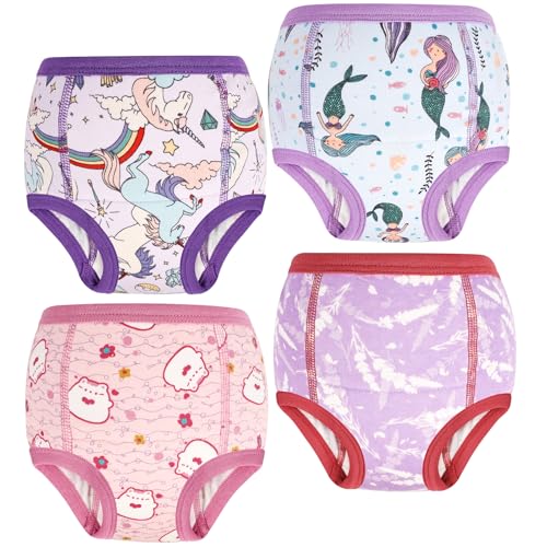 MOEMOE BABY Töpfchen Trainingshose 4 Stück Baby Trainingshosen Töpfchen Unterwäsche Kinder für Mädchen 4 Jahre