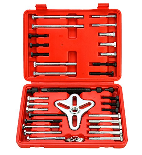 FreeTec 46 TLG Universal Lenkrad Abzieher Satz Lager Ausdrücker 2/3-Armig inkl. Tragekoffer