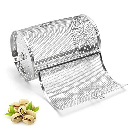 VIONNPPT Edelstahl Ofen Rotisserie Grill Korb Bratenkorb Bakeware BBQ Tumbler Korb, Zubehör zu Heißluft Grillkorb, rund, für Halogen-Konvektionsofen