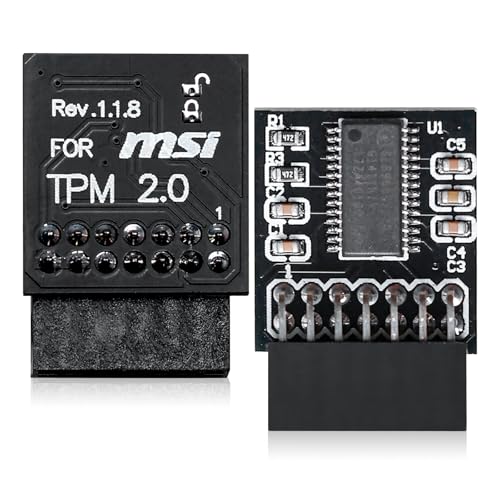 TPM 2.0 Modul, LPC 12Pin TPM 2.0 Modul für ASUS Win11, TPM 2.0 Modul Gigabyte mit Mm Abstand 2x7P6, TPM Modul Leiterplattenplatine für Computer-Motherboard, Kompatibel mit ASUS Motherboard
