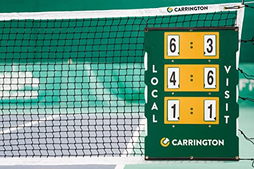 Tennis Anzeigetafel - Spielstandanzeiger aus uPVC-Wetterfest - schwarz/orange - ENGLISCH (Home-Guest) oder FRANZÖSISCH (Locaux - Visiteurs) - 60 x 46cm (Englisch (Home : Guest) - 60 x 46cm)