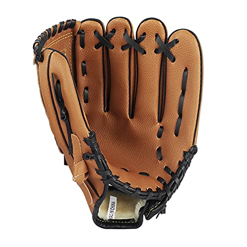 YJZQ Baseball Handschuhe Softball-Handschuh PU Leder Softballhandschuhe Sport Outdoor verdickender Krug Baseball Glove linken SportGlove für Erwachsene und Jugendliche