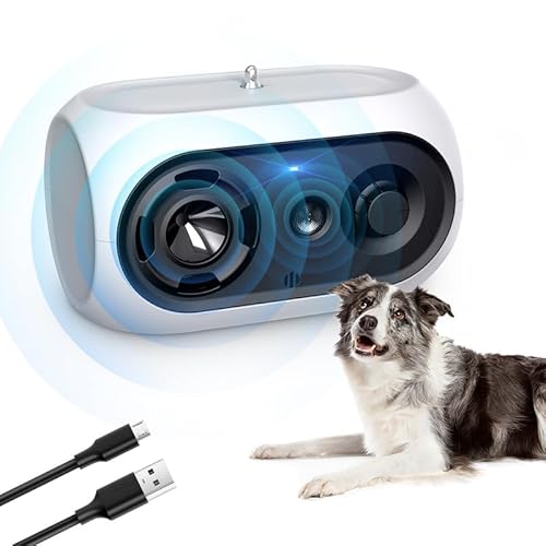 Anti Bell Gerät Hunde, 3 Modi Antibell Ultraschall Gerät für Hunde, 50FT Automatisch Antibell für Hunde, Hundebell Stopper Anti Bell Innen Außenbereich, Anti-bell-mittel für Kleine Mittel Große Hunde