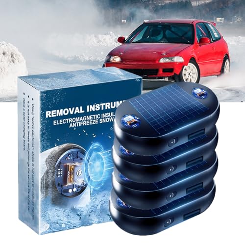 Elektromagnetische Molecular Interference Anti-Freezing Snow Removal Device Car, Frostschutzmittel Schnee Entfernung Instrument, Tragbarer Auto Defroster, Frostschutzgerät zur Schneeräumung (4PCS)