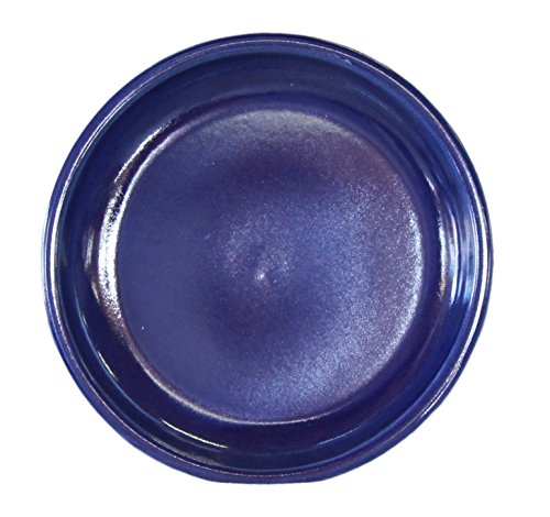 Hentschke Keramik Untersetzer für Blumentopf/Pflanztopf Ø 25 x 4,5 cm, Stellfläche 19 cm, 099.025.64 Effekt blauMade in Germany