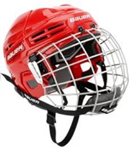 Bauer Helm mit Gitter IMS 5.0, Kopfumfang 54-58, in der Farbe red