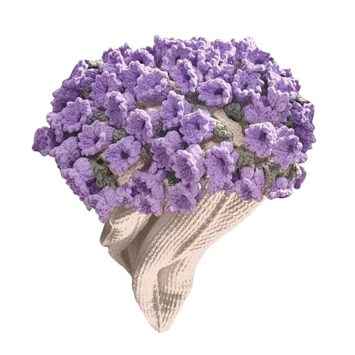 Blumenstrauß Decke, Blumendecke, Flower Blanket, Romantisches Geschenk für Mutter, Frau, Freundin, Ideal für Geburtstag, Muttertag, Sofa und Bettdekoration(40 * 40cm Materialpaket)