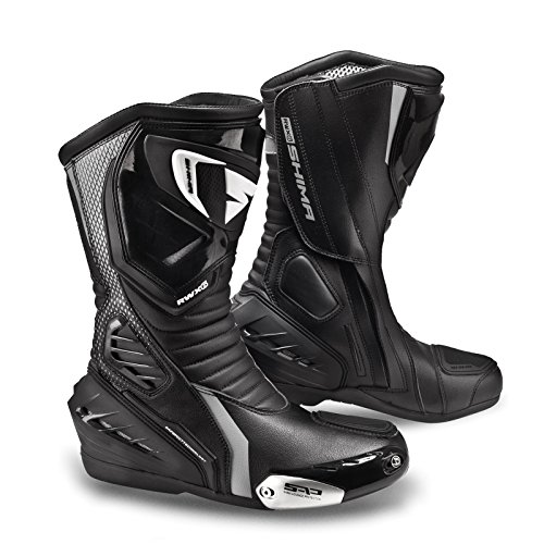 SHIMA Damen Rwx-6 Black 38 Shima RWX 6 Women Damen Vintage Retro Road Sportstiefel Aus Leder Motorradstiefel Frauen Sport Somm, Schwarz, EU