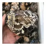 YELVQI Heilender Kristall. Natürliches schwarzes Opal-Kristall-Herz, Farbiger Stein, schwarzer Kristall, Schreibtischdekoration, Büroeinrichtungsgegenstände bösen Stein. (Size : 50-55MM)