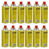 Starlet24 12x MSF-1a Butan Gas-Kartusche 227g für Gaskocher, Campingkocher, Heizung, Unkrautbrenner, Bunsenbrenner – geeignet für tragbare Gasgeräte, Lange Betriebsdauer, Sicherheitsventil