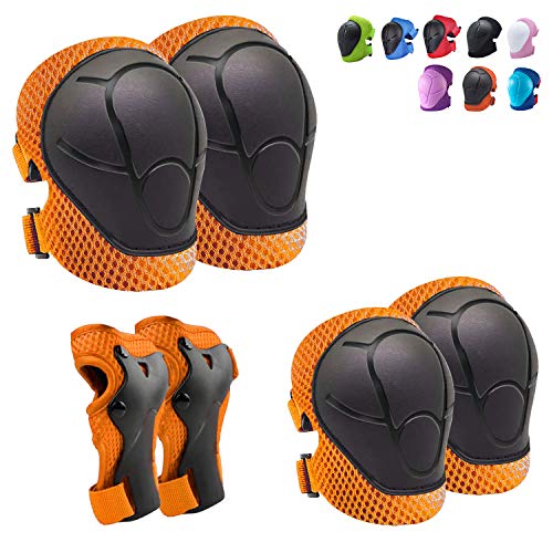 CKE Kinder Knieschützer für Kinder/Jugendliche, Ellbogenschützer Schutzvorrichtungen für Jungen Mädchen 2-14 Jahre alt Kinder Schutzausrüstung Set für Skating Radfahren Fahrrad Rollerblading Roller