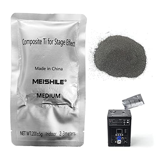 MEISHILE Indoor 200g Verbund-Titangranulat, Innenräumen, Verbrauchsmaterial für Cold Spark Machine Eis Fontänen Bühnenkunst-Effekte, Composite Titanium Indoor
