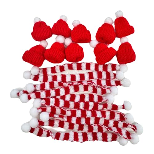 XINGLIDA Praktische 20pcs Weihnachten Kleine Hutdekorationen Tragbares Accessoire Für Stilvolle Flaschen Und Saisonale Heimdekoration