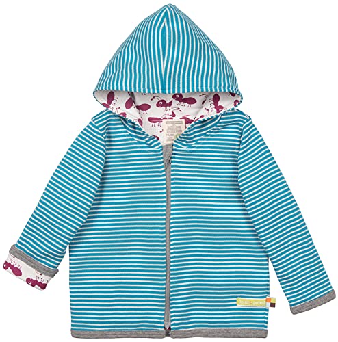 loud + proud Unisex Baby Wendejacke aus Bio Baumwolle, GOTS Zertifiziert Jacke, per Pack Blau (Petrol pe), 74/80 (Herstellergröße: 74/80)