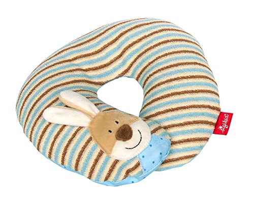 SIGIKID 40834 Nackenkissen Semmel Bunny Mädchen und Jungen Nackenhörnchen empfohlen ab 1 Jahr blau/beige, 25 x 6 x 25