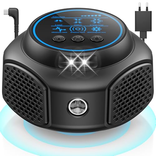 HOPPE'S Marderschreck, Marderschreck mit Stecker, Repellente Indoor Martore Con Ultraschall, Ultraschall Mäuseabwehr 360° Rat Repellent fur Dachboden, Haus, Garten, Garage
