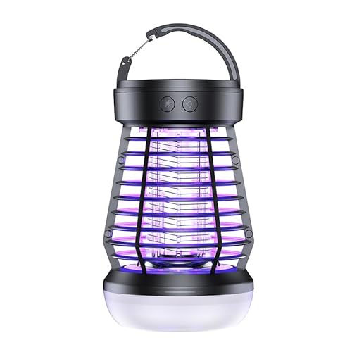 Mückenvernichter Lampe,Mückenlampe Mit Uv-Licht,Camping Insektenlamp,Insektenvernichter Elektrisch,2000V, Wiederaufladbar,Mit Led-Licht,Notbeleuchtung,Für Camping,Innenbereich,Außenbereich,Garten