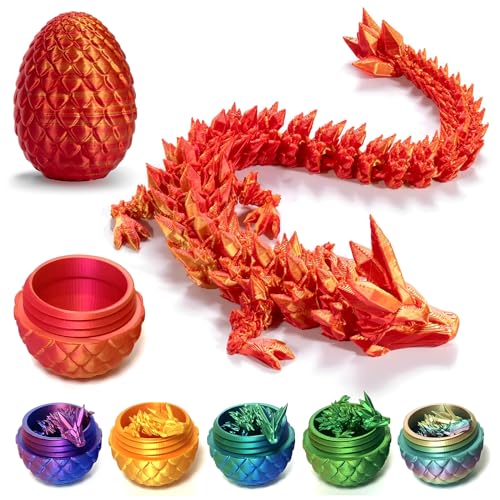 Yearsahrk 3D Gedrucktes Drachenei Geheimnisvolle Drachen Spielzeug Realistische Realistische Beweglicher Drachen Figuren Überraschung Easter Dracheneier Wohnkultur