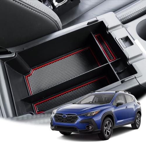 Jerbor Subaru Crosstrek Mittelkonsolen-Organizer, Armlehnen-Aufbewahrungsbox, Einsatzhalter für Subaru Crosstrek und 2024 Subaru Impreza Konsolenablage, 2024 Crosstrek Zubehör (Modell 1)