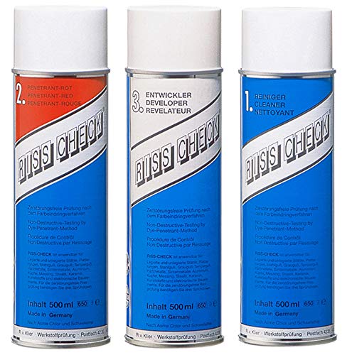 RISS CHECK Rissprüfmittel *Rissprüfset* Riss Spray 3x500 ml