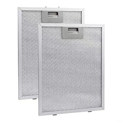 Metall-Fettfilter für Dunstabzugshaube, 305 x 267 x 9 mm, Metallgitter, Dunstabzugshaube, Filter aus Metallgeflecht, 2 Stück