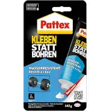 Pattex Montagekleber Kleben statt Bohren Wasserresistent, Kraftkleber für innen & außen, universell einsetzbarer Baukleber, Kleber mit hoher Festigkeit, weiß, 1 x 142g