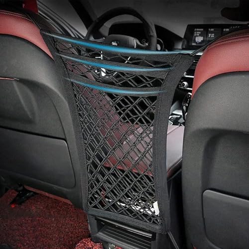 dengshao Auto Aufbewahrungstasche für Porsche Cayenne E-Hybrid 2019-2024, Auto Rücksitz Organizer Autositz Organizer Elastische Netztasche für Auto