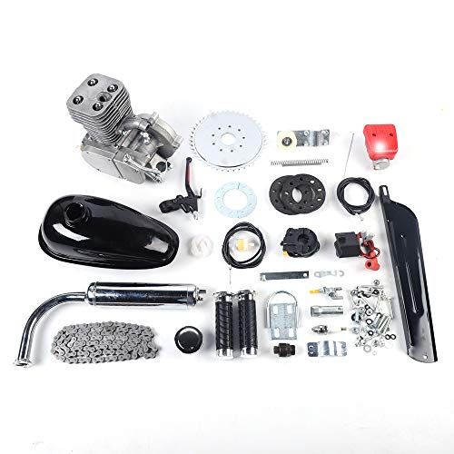 2-Takt Fahrradmotor 100CC Motorisierte Conversion Kit, Gas Moteur Fahrrad Benzin Hilfsmotor Bike Engine Kit für die meisten 26/28 Motorisierte Fahrräder