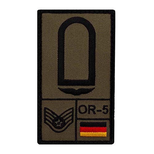 Café Viereck ® Stabsunteroffizier Luftwaffe Bundeswehr Rank Patch mit Dienstgrad - Gestickt mit Klett – 9,8 cm x 5,6 cm