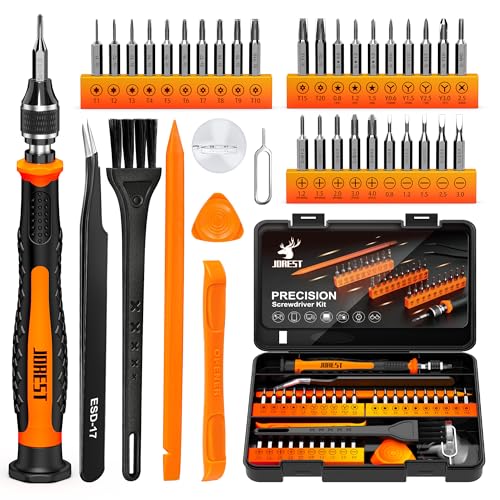 JOREST 38Pcs Feinmechaniker Schraubendreher Set, Mini Werkzeug mit Torx T5 T6 T8 T9 T10 T20, usw, Reparatur Kit für iphone, ipad, Switch, PS4, Xbox, Laptop, Macbook, Computer, Brille, Uhren, usw