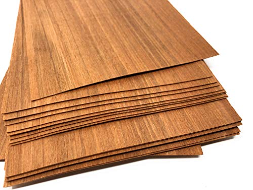 1qm Holzfurniere = 17-28 Echtholz Platten, Holz Set geeignet als Bastelholz, Heimwerken, Modelbau, Deko, DIY, Ausbesserungsarbeiten, Fotografie, Geschenk, Restauration, Schmuck (Laos)