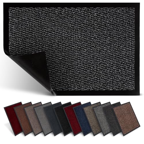 Carpet Diem Fußmatte innen, große Auswahl, Größe: 80x120 cm, Farbe: anthrazit-schwarz - Halten Sie Ihr Zuhause sauber mit unserer Schmutzfangmatte