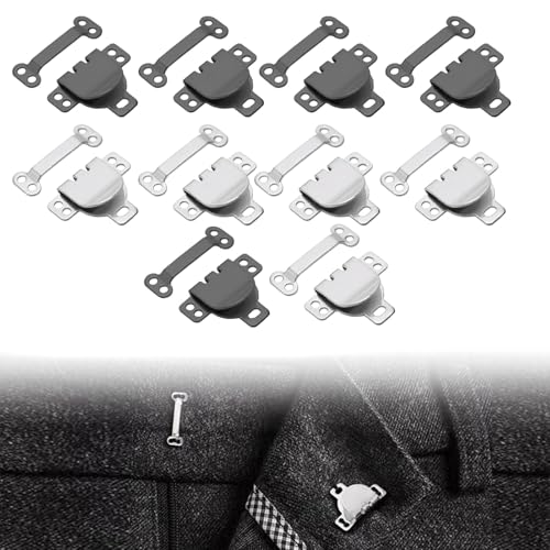10 Pcs Hosenverschluss Haken,Hosenhaken,Gruppen Hosenhaken,Ösenverschlüsse Haken,Hosen- Und Rockhaken,Von Kleidungsstücken Und Diy-Nähen Heimwerkerarbeiten Verwendet