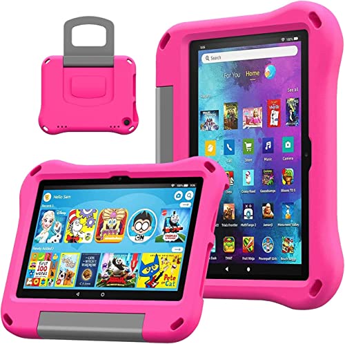 DJ&RPPQ Max 11 Light Eva Foam Shockproof Kids Case with Stand Handle Holder Kid-Proof Case (2023 Release). Incompatible with iPad Samsung, Rose