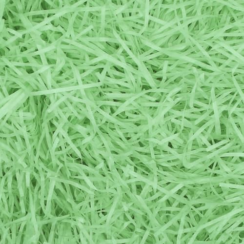 50g Raffia Füllmaterial Geschenk Hamper Shred Geschreddertes Papier Geschenk Füllung für Party Hamper Füllung und Geschenkverpackung für Geschenkbox Dekorations (Grün)