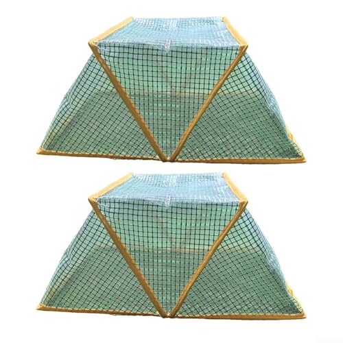 Gartenpflanzenschutzhaube 2er Set, Faltbares Netz für die Sicherheit von Gemüse und Obst (80x34x35cm)