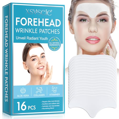Zornesfalte Pflaster, 16pcs Anti Falten Pflaster Gesicht, Stirn Pads Gegen Falten, Zornesfalte Pflaster Nacht, Zornesfalten Patches mit Hyaluron, Anti-Wrinkle Für Das Gesicht Patches (16PCS)