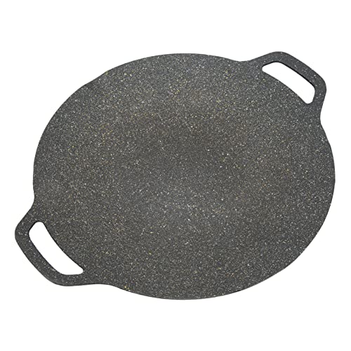Koreanischer BBQGrill, Koreanische Grillpfanne mit 6lagiger Antihaftbeschichtung, Runde Grillplatte für Induktion, Gasherd, Elektrisches Kochfeld, Grillen Im Innen oder (38cm)