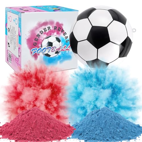 LETTERASHQP Gender Reveal Fußball Geschlecht Baby Gender Reveal Balloon Gender Reveal Rauchbombe Baby Geschlecht Verkünden Gender Reveal Geschenk Baby Shower für Jungen oder Mädchen Babyparty